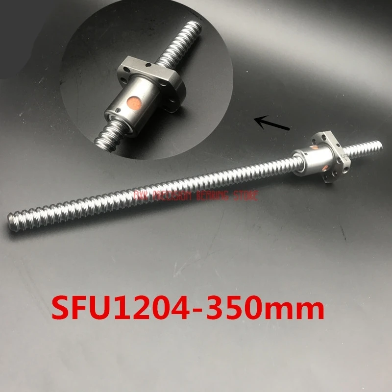 Limited Linear Rail AXK Cnc Router Parts New C7 Rolled Ballscrew Sfu1204 350mm Total Long For Cnc Parts No End Machined