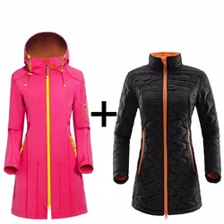 Women's Waterproof Windbreaker Jacket Softshell Coat Spring Winter Outdoors Hiking Climbing Camping Riding Clothes SoftShell