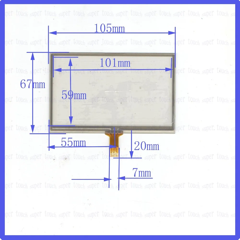 

4.3 inch 10PCS/Lot touch screen General touch screen 105 * 67 4 wire resistive touch screens 105*67mm the lines width 7mm