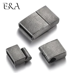 Stainless Steel Magnetic Clasp Flat Hole 10*3mm Leather Cord Clasps Magnet Buckle DIY Bracelet Jewelry Making Accessories