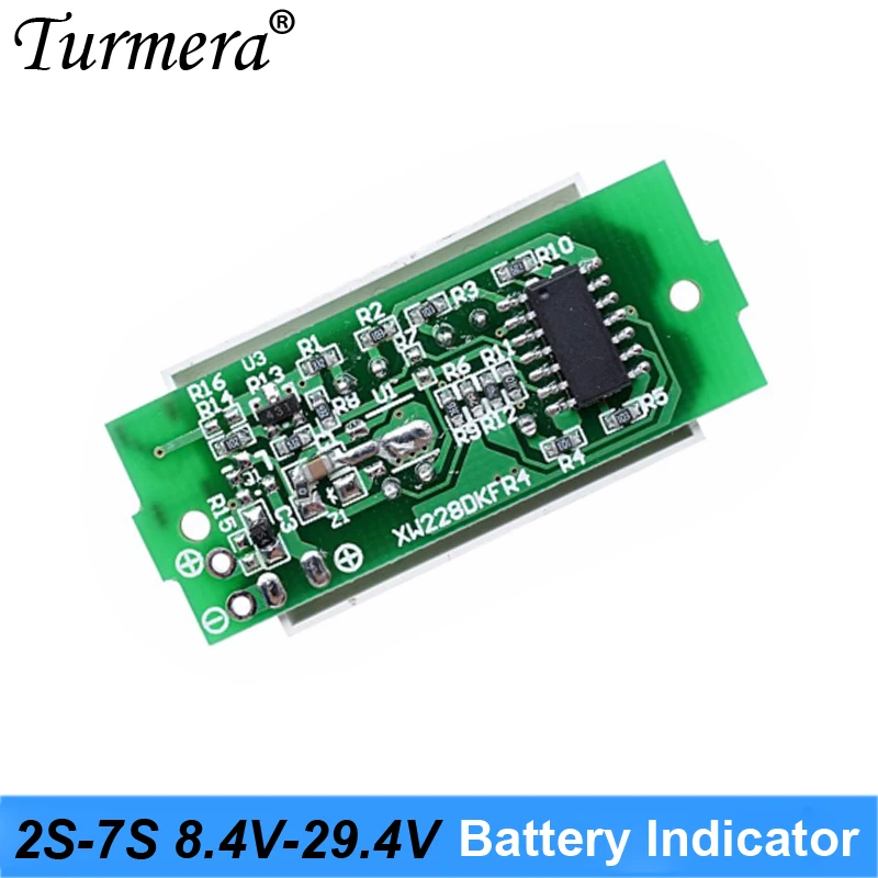 Battery indicator 2S 8.4V 3S 12.6V 4S 16.8V 5S 21V 6S 25.2V 2 to 7 Series Lithium Battery Capacity Module for shura screwdriver