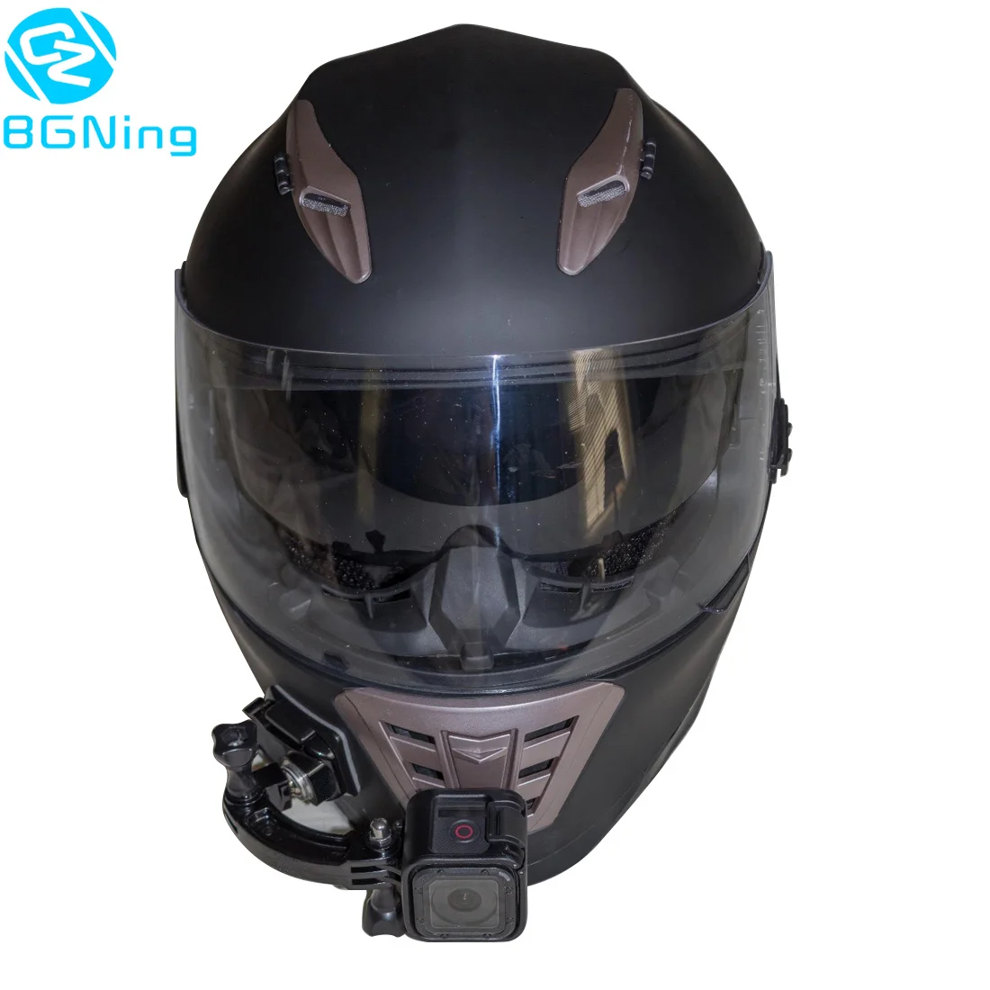 BGNing-Brazo de extensión de casco corto para Cámara de Acción, accesorio de montaje de foto automática para Gopro Max 9, 8, 7, 6, 5, 4, SJCAM Xiaoyi, 7,5 cm