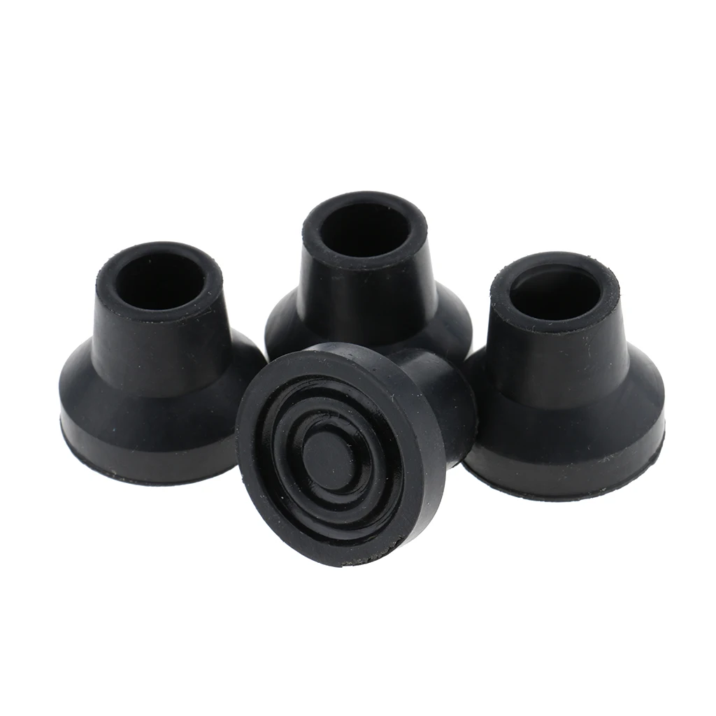 4pcs 16mm Anti-skid Rubber Stable Shock Absorb Walking Stick End Crutch Cane Tips Replacements Parts