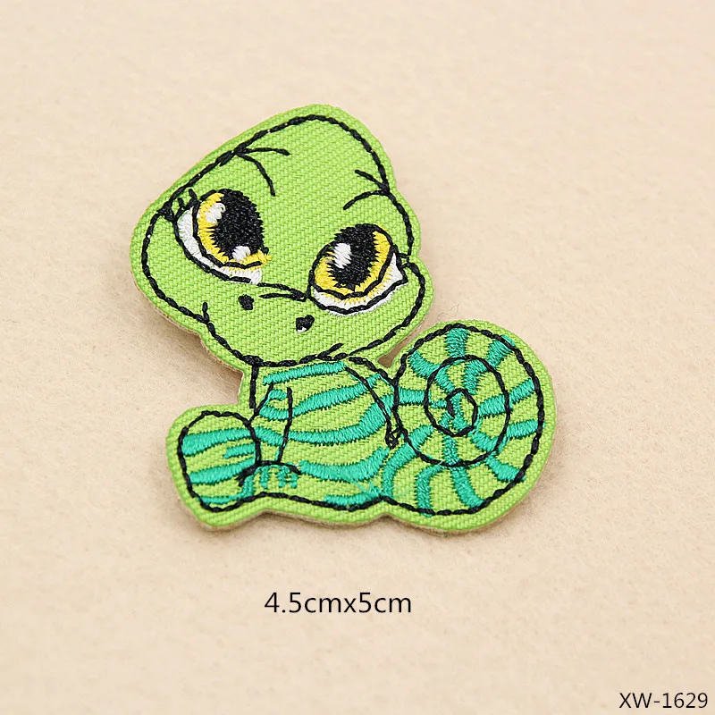 PGY Cartoon Animal Embroidery Patches for Clothing Diy Dinosaur Fox Rabbit Elephant Badges Stickers On Clothes Coat Jeans Cute