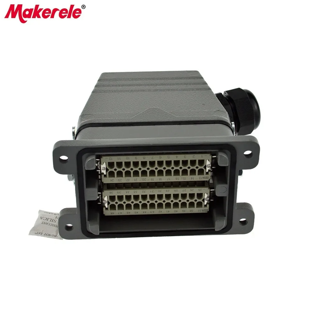 MK-HE-048-1 48 pinos harting conector múltiplo 1-24pin e 25-48pin conector resistente do fabricante elétrico