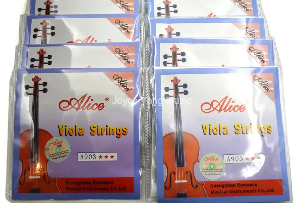 10 Sets of Alice A903 Nickel Silver Wound Viola Strings Set of 4 Strings 1st-4th Wholesales