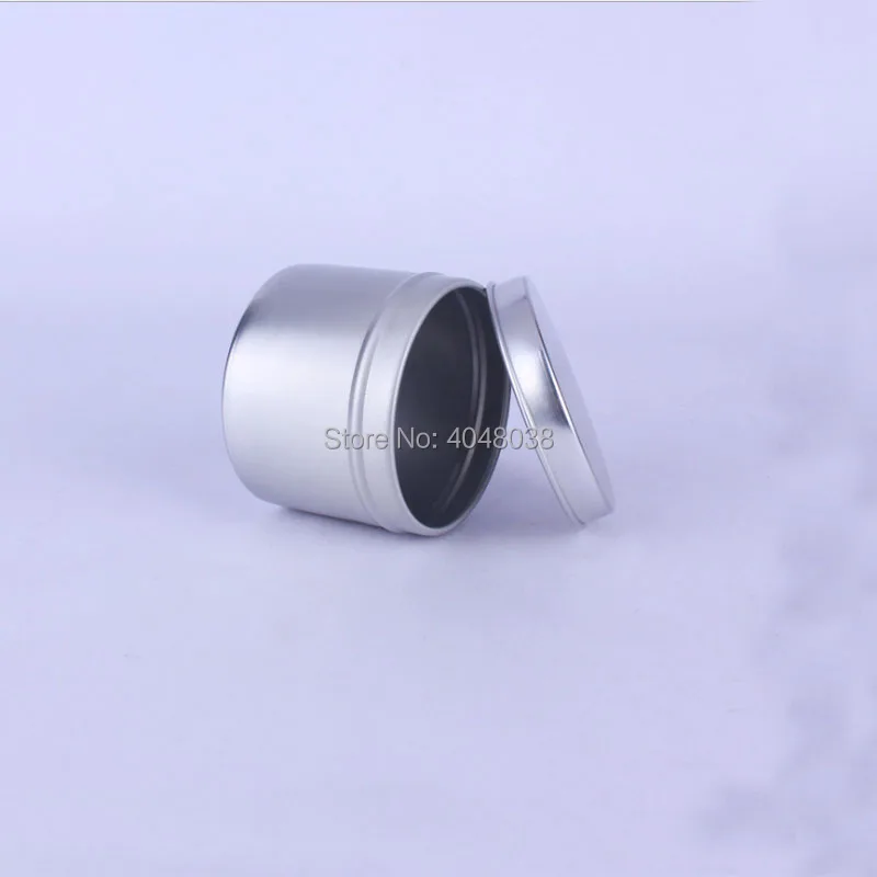 

60 ML Dia.60mm Aluminum Jar Empty Refillable Cosmetic Container with Stuck Cap Aroma Candle Tin Cans Tea Jar