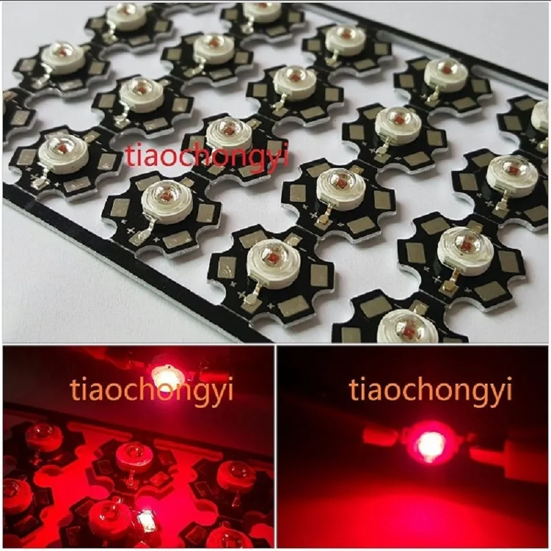 

1W 3W High Power red green Blue Royal blue LED with 20mm star PCB New 100 pcs