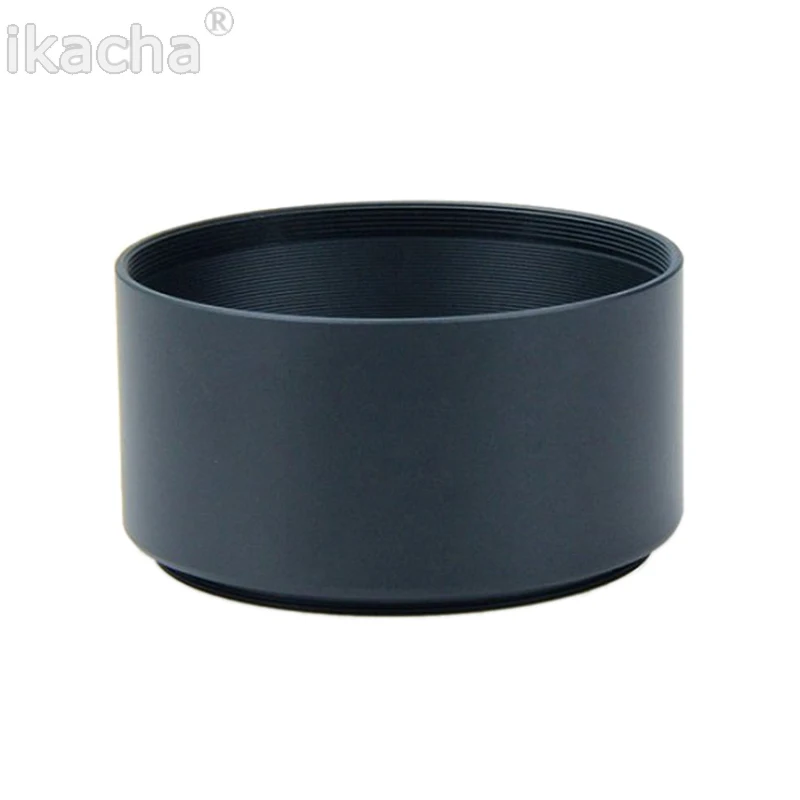 Black 55mm Professional Telephoto Metal Lens Hood 55mm Screw In 55mm Filter Thread