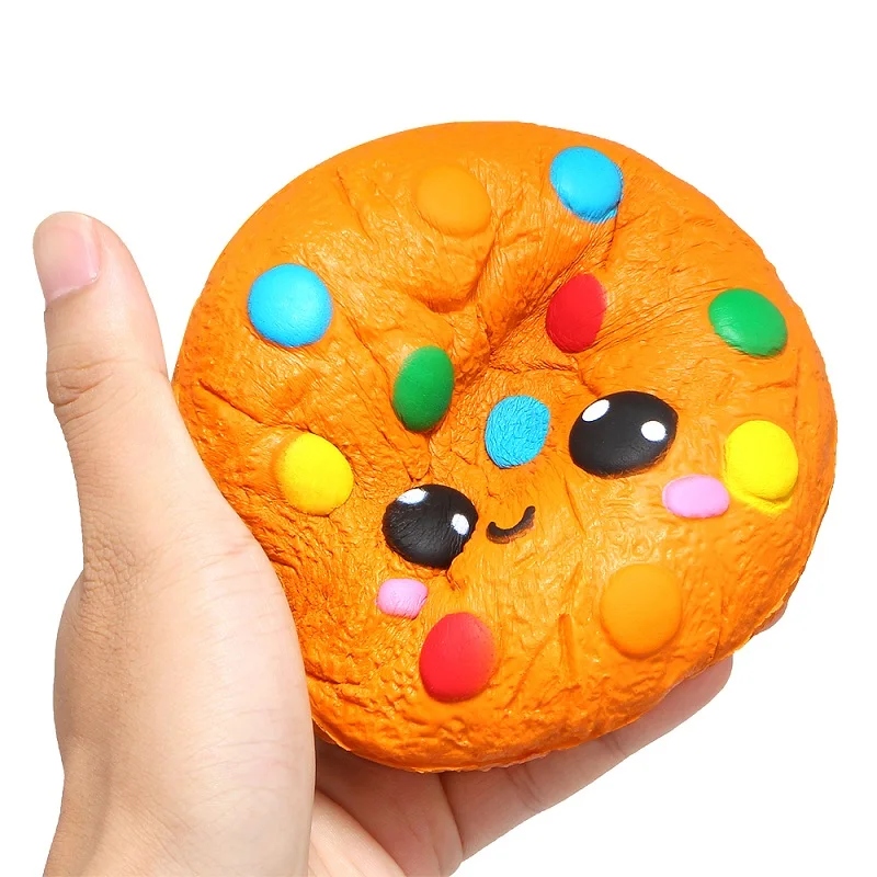 Squishy Kawaii Biscuit Chocolate Cake Bean Cookie Squishi Stress Relief Scented Squishies Slow Rising Food Toys