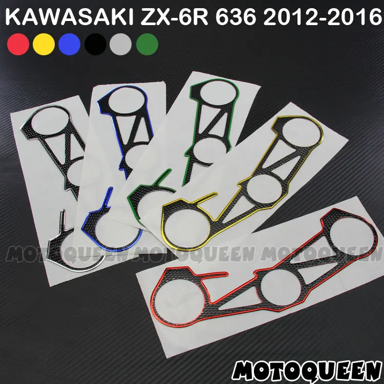 3D Motorcycle Decals Pad Triple Tree Top Clamp Upper Front End Sticker for ZX 6R ZX-6R ZX6R 636 13 14 15 16 2013-2020