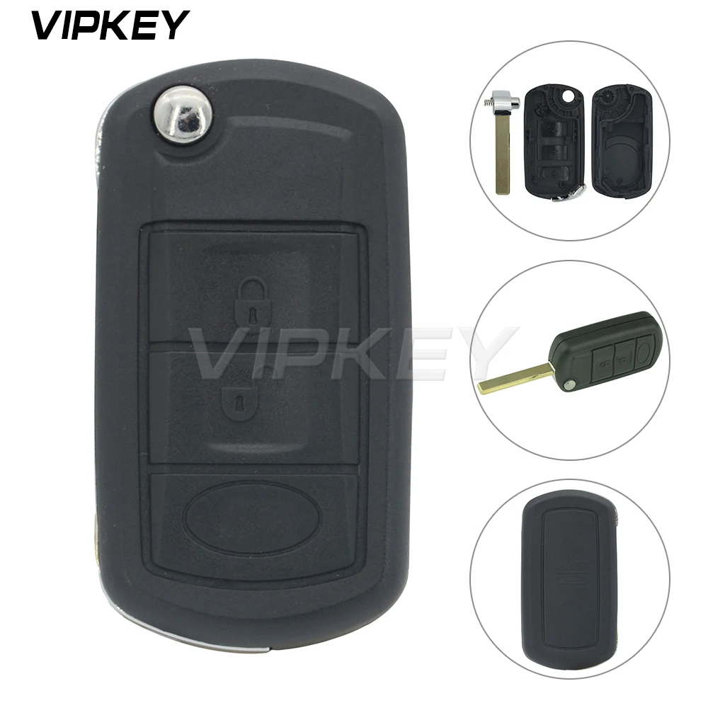 

Remotekey Folding Key Shell 3 Button HU92 Blade For Landrover LR3 LR4 Rangerover 2007 2008 2009 2010 Case Shell