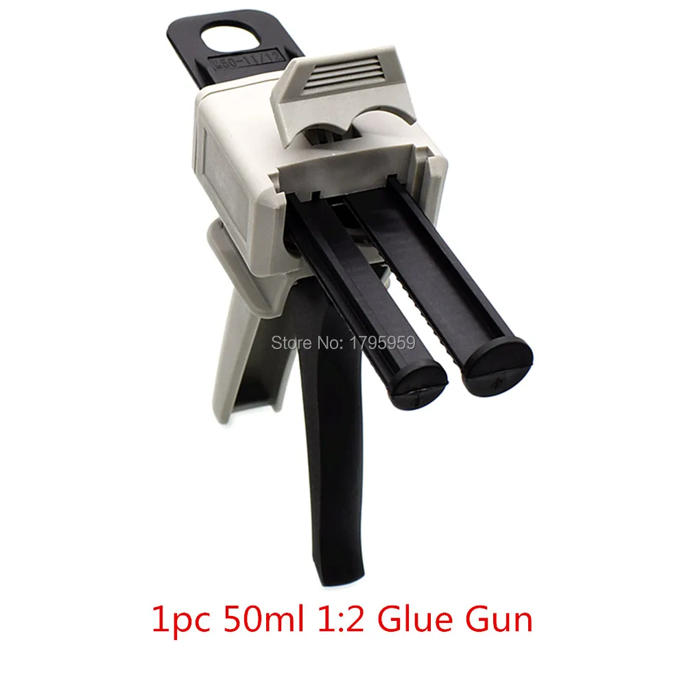 50ml Pistola di Calafataggio Strumento Mano AB colla Epossidica Colla Pistola Applicatore Colla Adhensive Cartuccia di Pistola 1:2 1:1 AB Colla Manuale dispenser Pistola di Colla