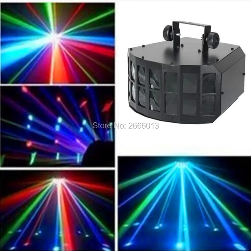 Imagem -06 - Double Butterfly Led Light 50w Rgbw 4in Luzes de Efeito Beam Ktv Disco dj Club Party Iluminação de Palco Dmx512