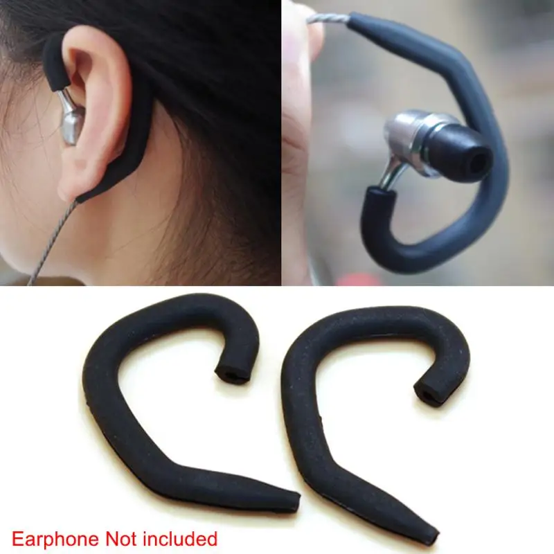 Eco-friendly impermeável Ear Hook, Soft Sports Loop Hanger, Gancho Titular, Silicone Fone de ouvido Acessórios, 1 Par, #7