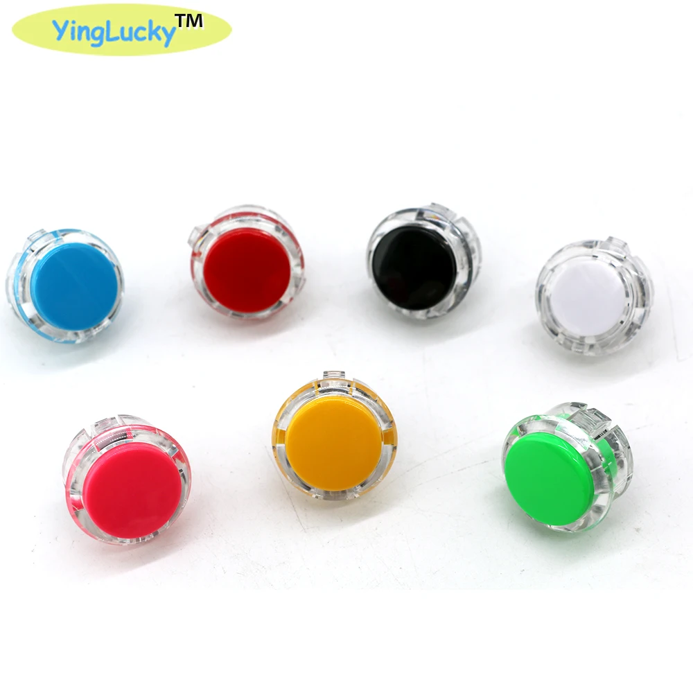 yinglucky 10pcs SANWA OBSF-30 OBSC-24 Transparent Arcade Button 30mm Push Button Replace JAMMA sanwa buttons sanwa arcade