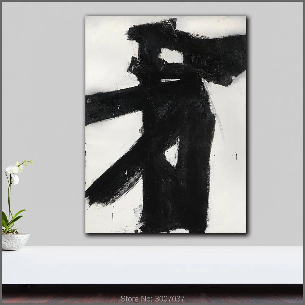 Large Size Oil Painting franz kline untitled (3) Oil Painting Art Home Decor Living Room Modern Canvas Oil Paintings No Frames