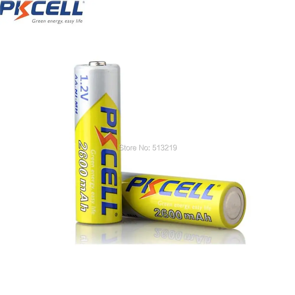 4 szt. Baterie PKCELL AA 1.2V 2300mah-2600MAH baterie AA NI-MH akumulator aa batteria i 1 szt. Pojemnik na baterie