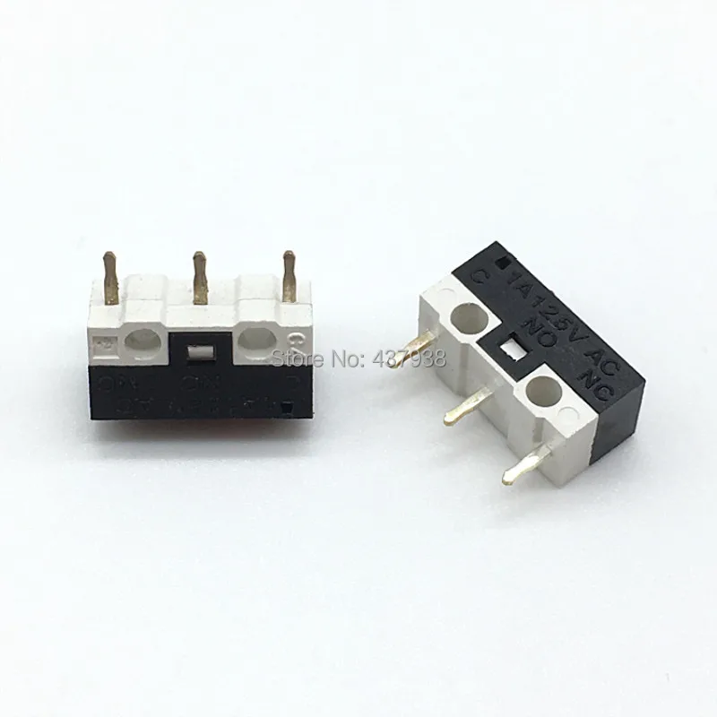 10pcs Limit Switch Push Button Switch 1A 125V AC Mouse Switch 3Pins Micro Switch Without Handle