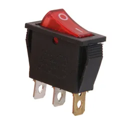 10pcs KCD3  with lights LED Rocker switch 3 Pin 2 Position ON OFF 15A 250V AC Red