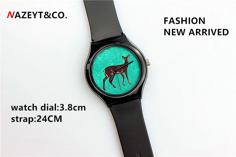 promotion ladies wristwatch high quality unisex student deer simple design silicone gift watch waterproof girls boys jelly clock