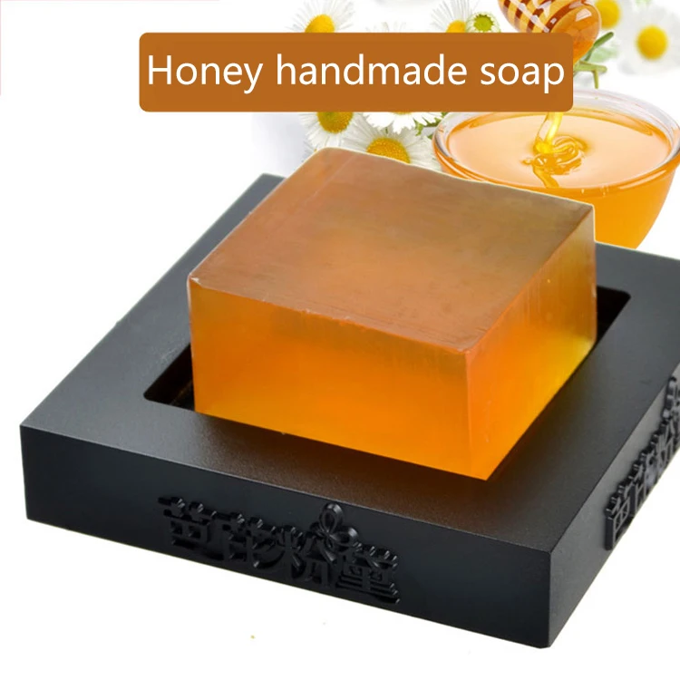 Honey handmade soap 100g flower soap Skin Whitening Soap Blackhead Remover Acne Face Wash Hair Care Bath Skin Care