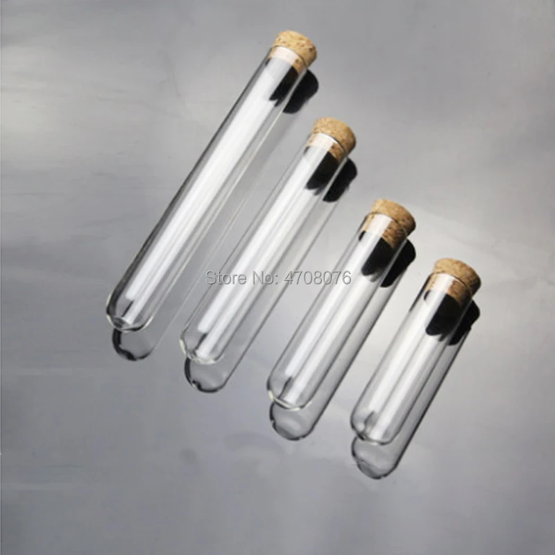 Borosilicate lab glass test tube with cork stopper blowing glass Pyrex test tube for scientific experiments 15x150mm 15pcs/lot