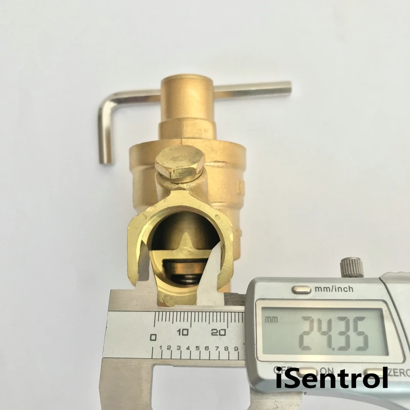 Válvula reductora de presión ajustable de alta temperatura, sin manómetro, hecho de latón, G3/4 ", H59