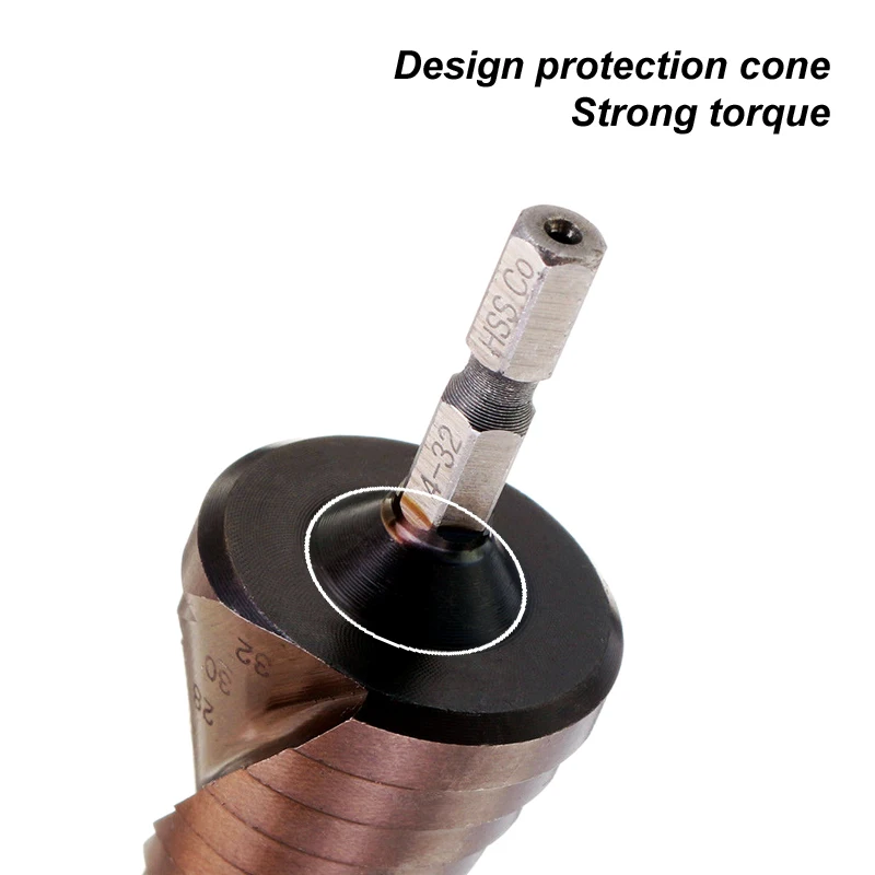 Broca hexagonal em aço inoxidável com 4-32mm, hss cobalto m35, perfuração, 1/4 ", haste espiral, ranhura, ferramenta de corte