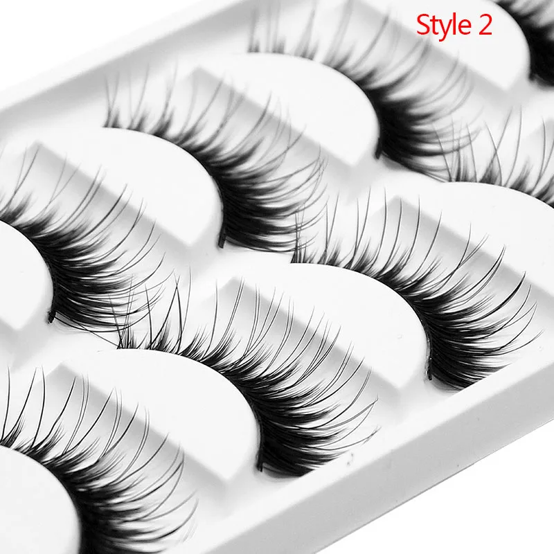 Kimcci Mink Lashes Faux 3D Mink Eyelashes Handmade Reusable Natural Eyelashes Popular False Cruelty free Lashes Makeup Cilias