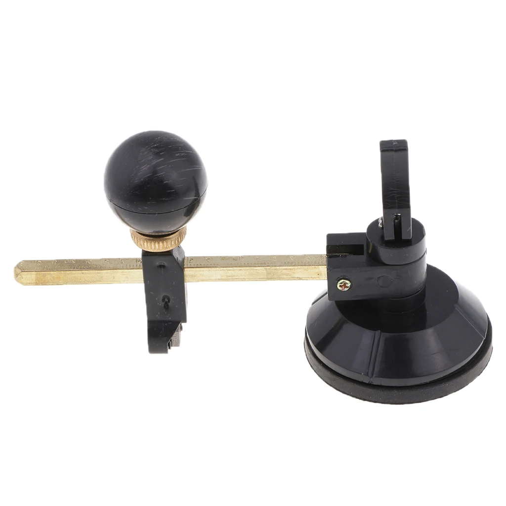 6 Wheels Adjustable Compasses Type Glass Circle Cutter Circular Cutting Tool with Suction Cup 20cm