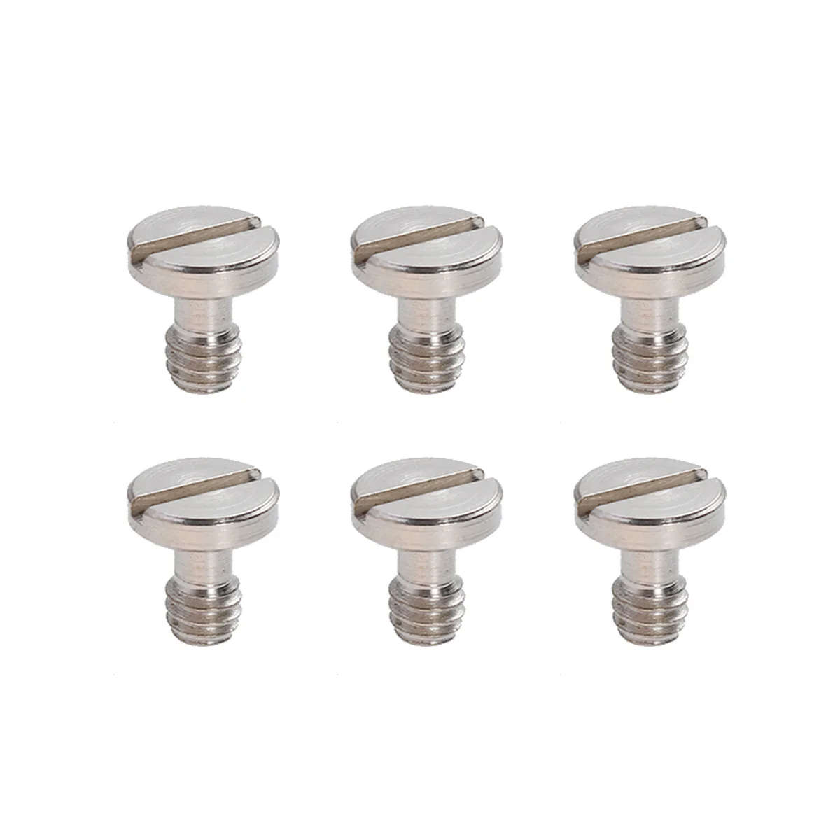 6Pcs Portable Metal Stainless Steel Universal 1/4 Self Tapping Self Tapping Screws Without Handle For Quick Release Monopod