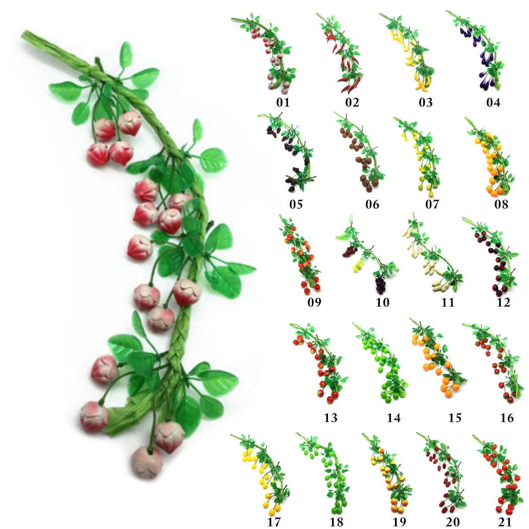 Simulation Vegetables Hanging Bunch Fake Fruit Vegetable Simulation Agricultural Products Artificial Food Decorative Photo Props