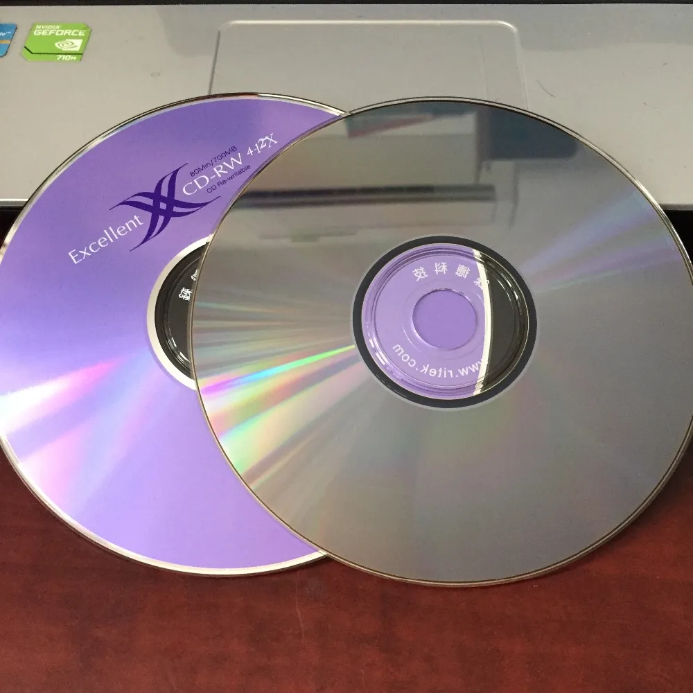 Wholesale 5 discs A+ X Blank Printed 4x-12x 700 MB CD-RW Disc