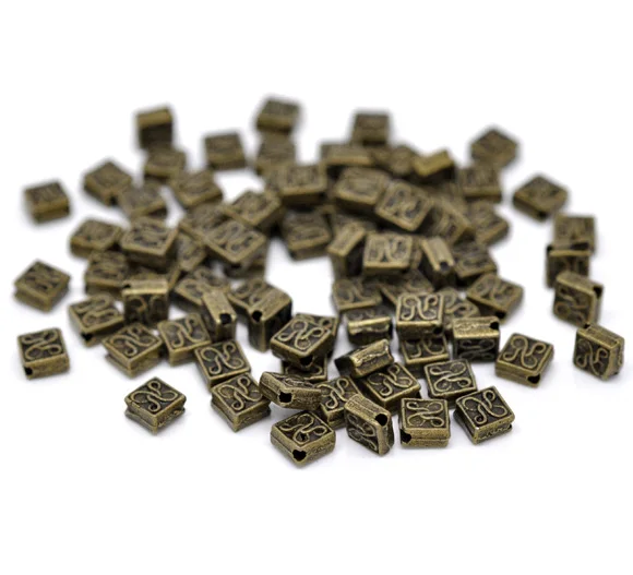 DoreenBeads 120 Bronze Tone Square Spacer Beads 5x5mm (B14666), yiwu