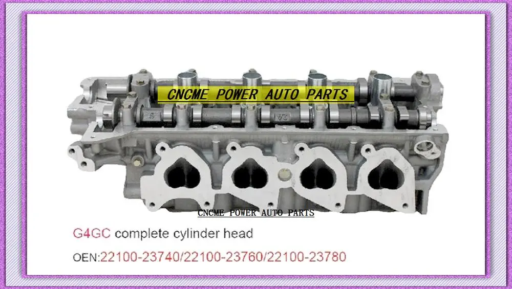 ww G4GC Complete Cylinder Head Assly For Hyundai Elantra Tucson Sonata For KIA Spectra Cerato Sportage Carens 2 2.0L 22100-23740