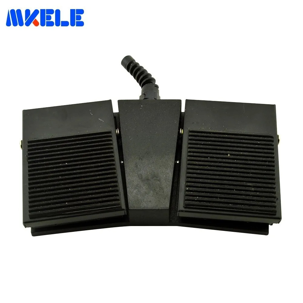 IMC Hot SPDT Nonslip Rubber Metal Industrial Momentary Electri Power Double Foot Pedal Switch Since Reset  Limit Controller