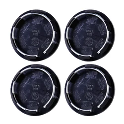 4 Pcs 50.5mm ABS Black Wheel Caps Nipple Cap Car Rims Disc Plug Exterior Parts Accessories for Universal Auto