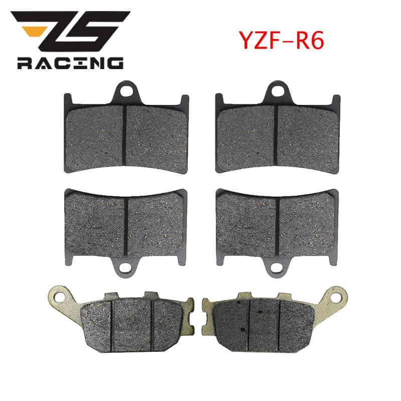 ZS Racing Motorcycle Brake Pad Set For Yamaha YZF-R6 2003 2004 2005 2006 2007 2008 2009 2010 2011 2012 2013 Front& Rear Disc Pad