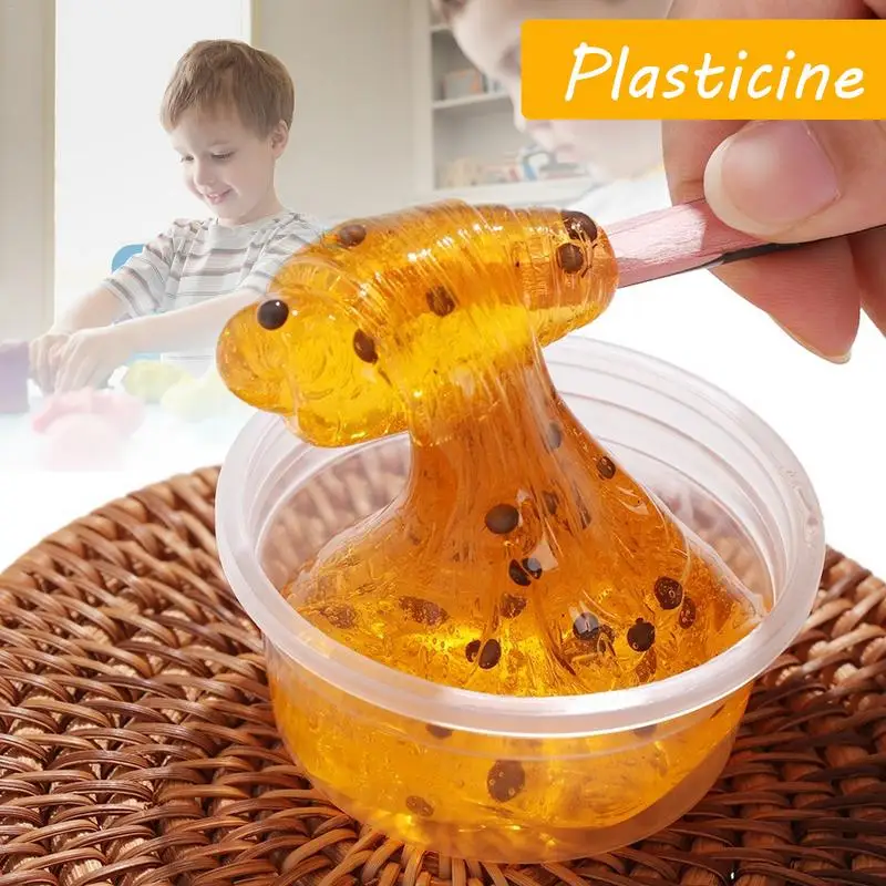 Hot Crystal Slime Toys Clear Honey Slime Bee Polymer Clay Modeling Slime Lizun Glue Mud Slime Putty DIY Toy Antistress Mud