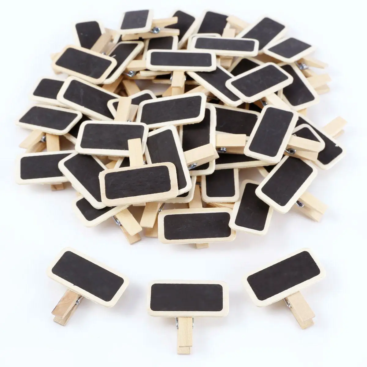 50 Mini tafel holz nachricht schiefer rechteck clip clip panel karte memos label marke preis ort anzahl tisch