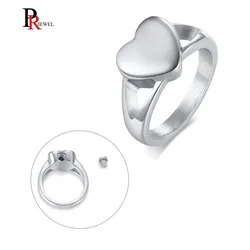 Heart Love Urn Rings for Women Stainless Steel Female anillo anel Keepsake Gifts
