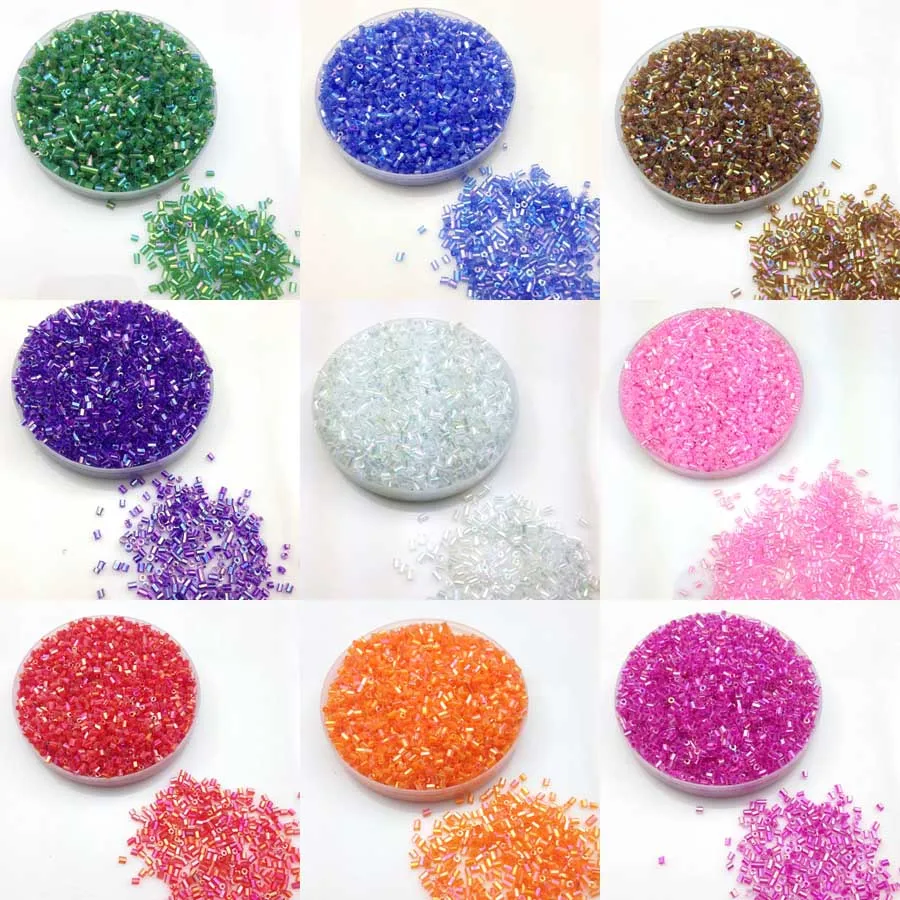 

Nice 1000X 2*3mm Tube Czech Glass Seed beads AB Transparent Color Jewelry Making Craft DIY Accessories Bracelet Earring Findings