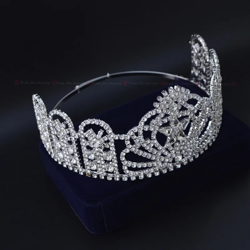 Imagem -04 - Tiaras de Casamento para Noiva Acessório de Joia Ajustável com Strass para Desfile Miss Adolescente Mo231 de Alta Qualidade