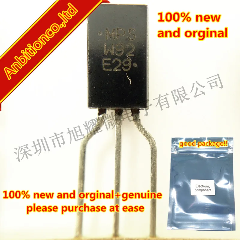 

10pcs 100% new and orginal MPSW92 MPSW92RLRAG TO-92L in stock