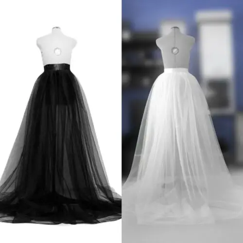 Women Long Maxi Tutu Skirt Princess Ballet Tulle Pleated Skirt Wedding Party Prom Rockabilly Evening Elastic Skirt