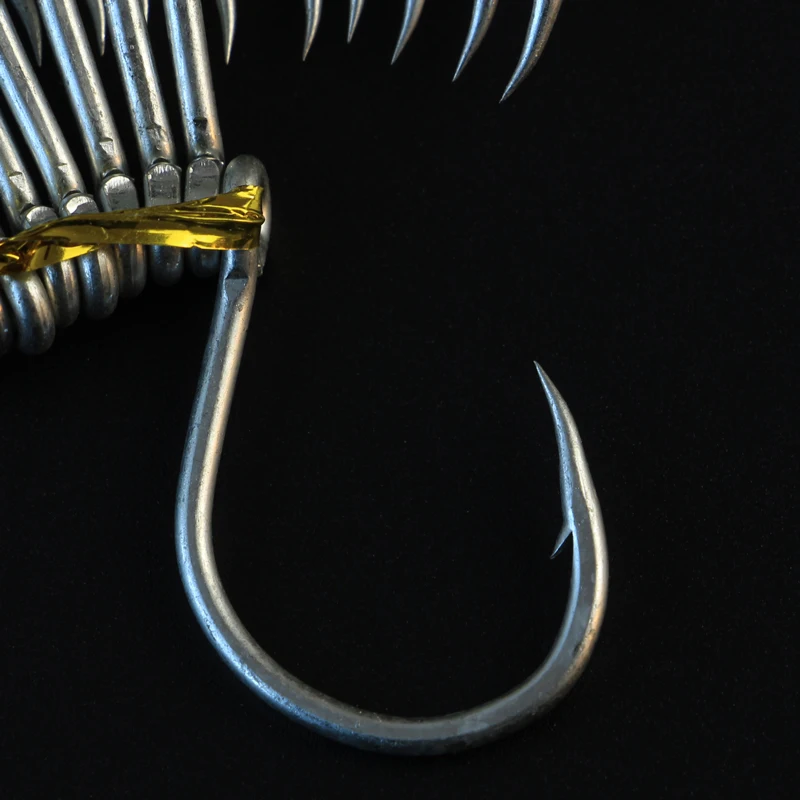 바다 낚시 고리 원형 가시 해수 지그 후크, 내구성 있는 낚시 고리, 잉어 바다 액세서리, 크기 2/0 3/0 5/0 낚시 태클