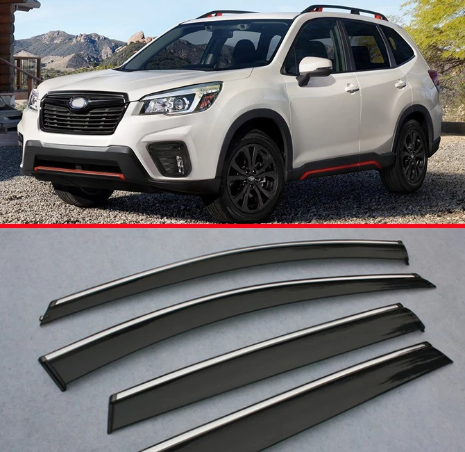 

For Subaru Forester SK 2018 2019 Car Window Sun Rain Shade Visors Shield Shelter Protector Cover Sticker