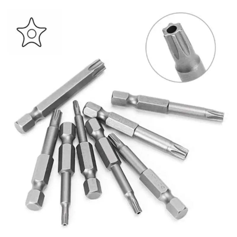 Brocas de destornillador de mano Torx huecas magnéticas, brocas de taladro eléctrico, brocas de destornillador de mano Torx huecas magnéticas