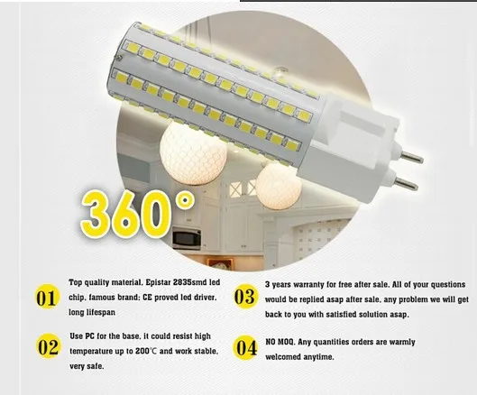 Imagem -04 - Lâmpada de Led tipo Milho G12 Lâmpada de Led Diodo Emissor de Luz para Distribuir Lâmpada Halógena G12 10 Lâmpadas com Anos de Garantia 15w